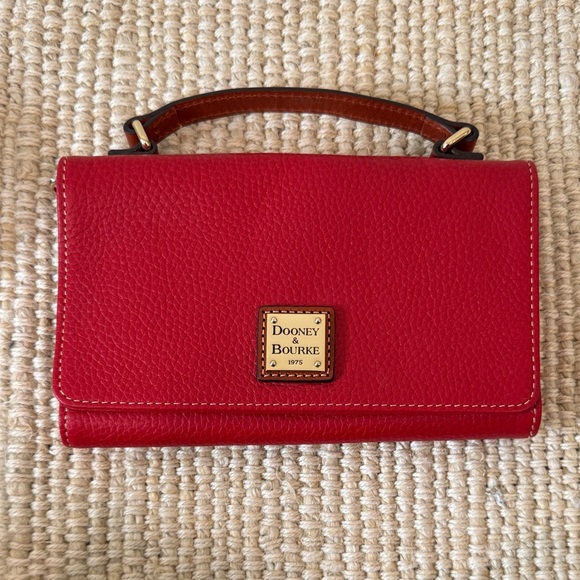 Dooney & Bourke Red Leather Clutch - Picture 1 of 7